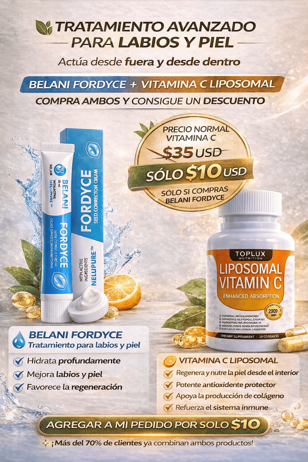 TRATAMIENTO COMPLETO FORDYCE CON LIPOSOMAL VITAMINA C