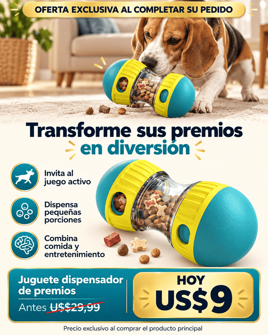 dispensador juguete de comida para perro