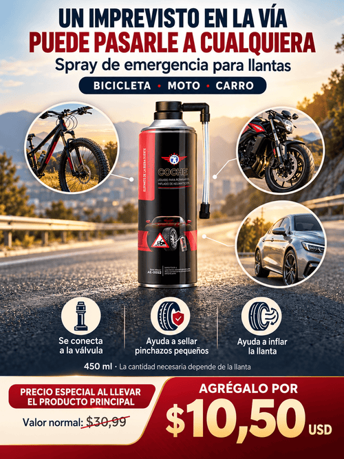 inflador sella pinchazo llanta