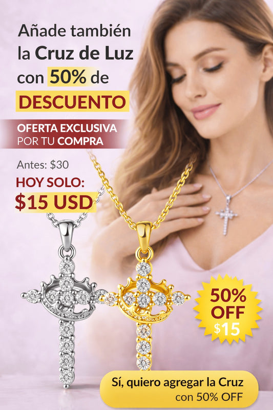 COLLAR CRUZ DE CORONA LLEVALA CON DTO. DEL 50% $15 USD