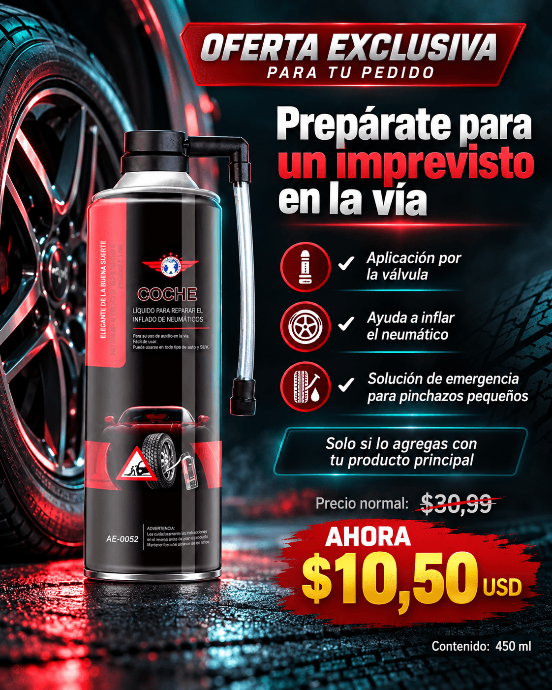 inflador sella pinchazo llanta