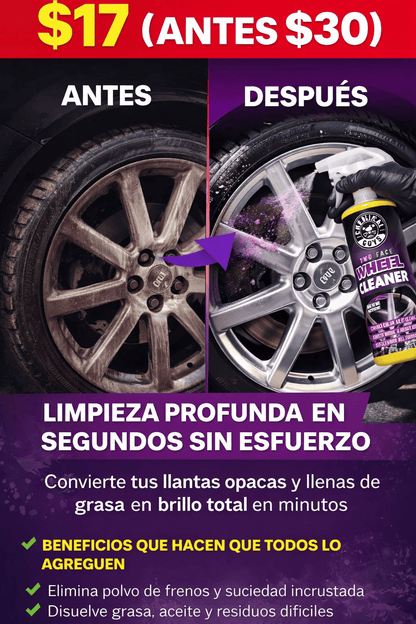 CHEMICALS - wheel cleaner-Rines y Llantas Impecables en Minutos
