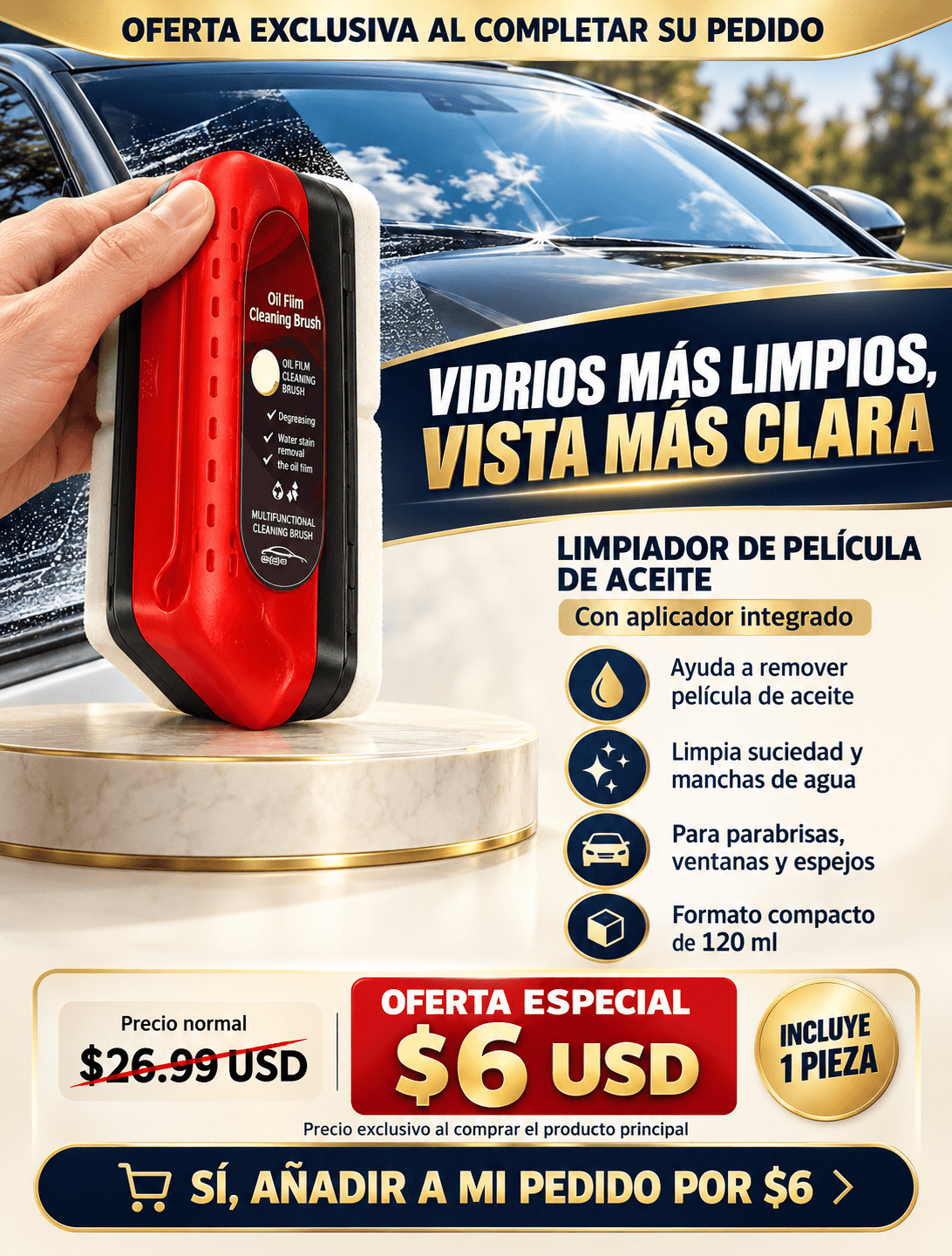 LIMPIADOR DE VIDRIOS MULTIFUNCIONAL