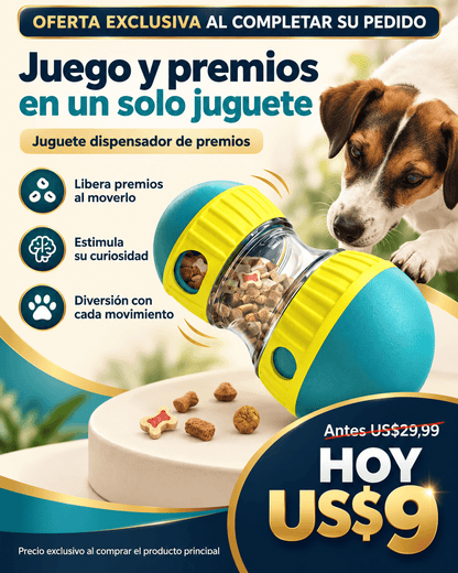 dispensador juguete de comida para perro