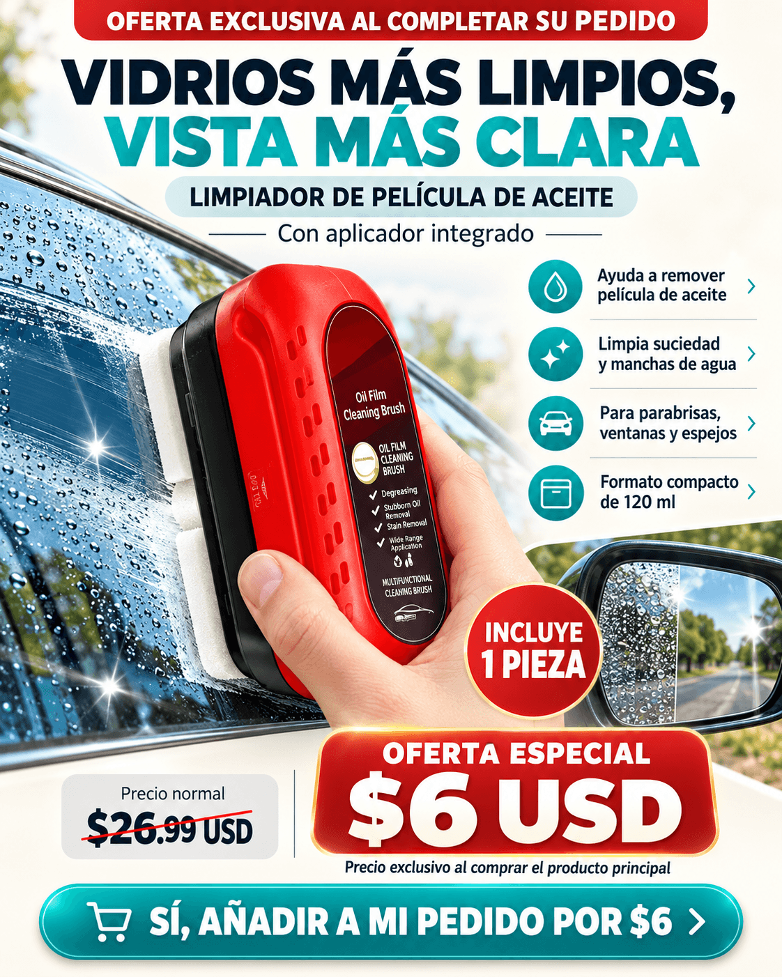 LIMPIADOR DE VIDRIOS MULTIFUNCIONAL