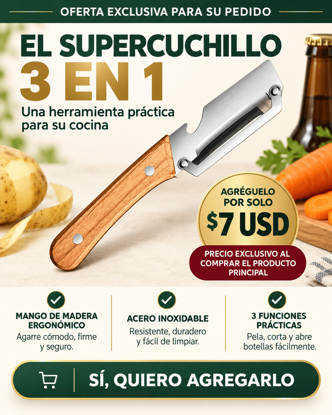 cuchillo 3 en 1 upsell