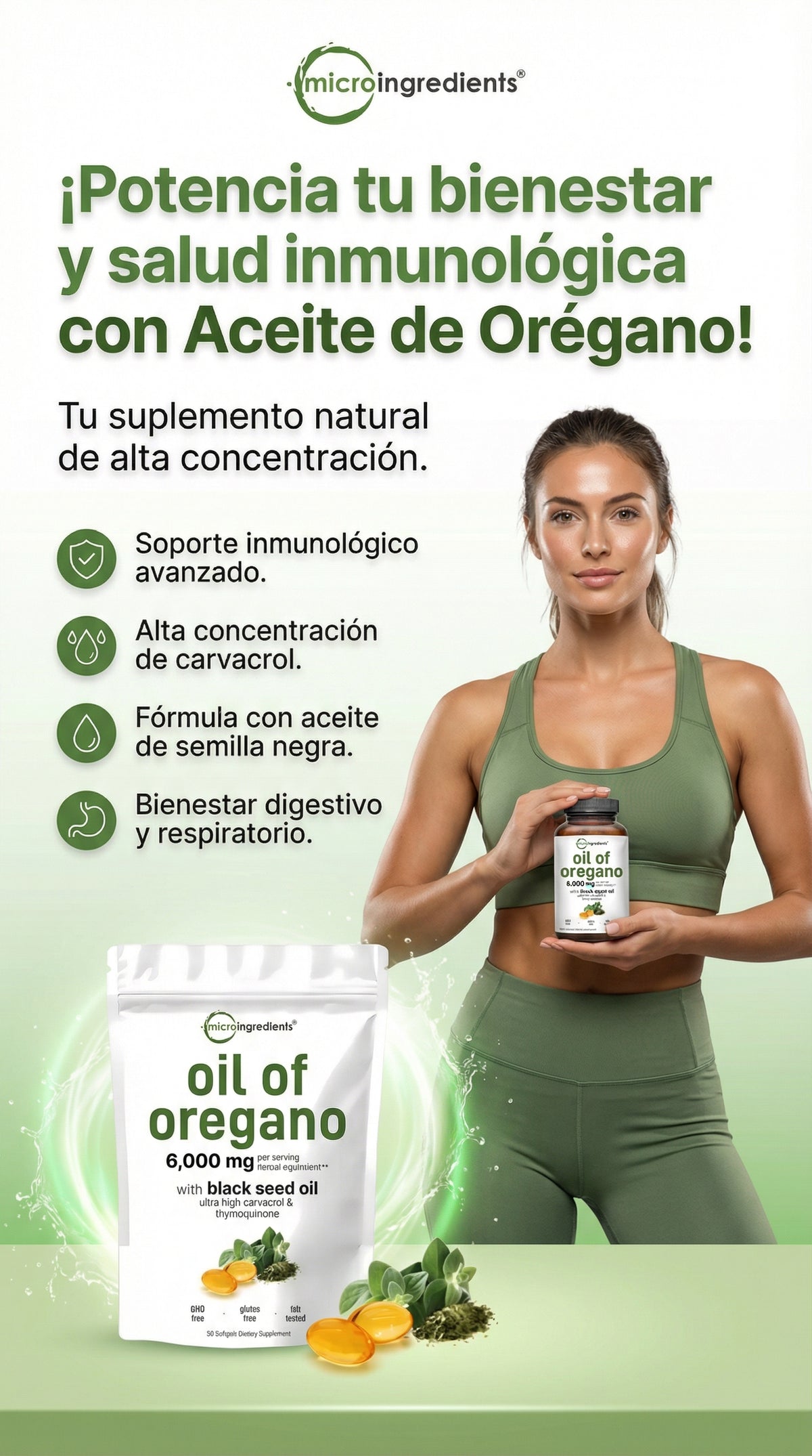 Agrega Aceite de Oregano + Carvocol y Sana Tu Cuerpo por $19 USD