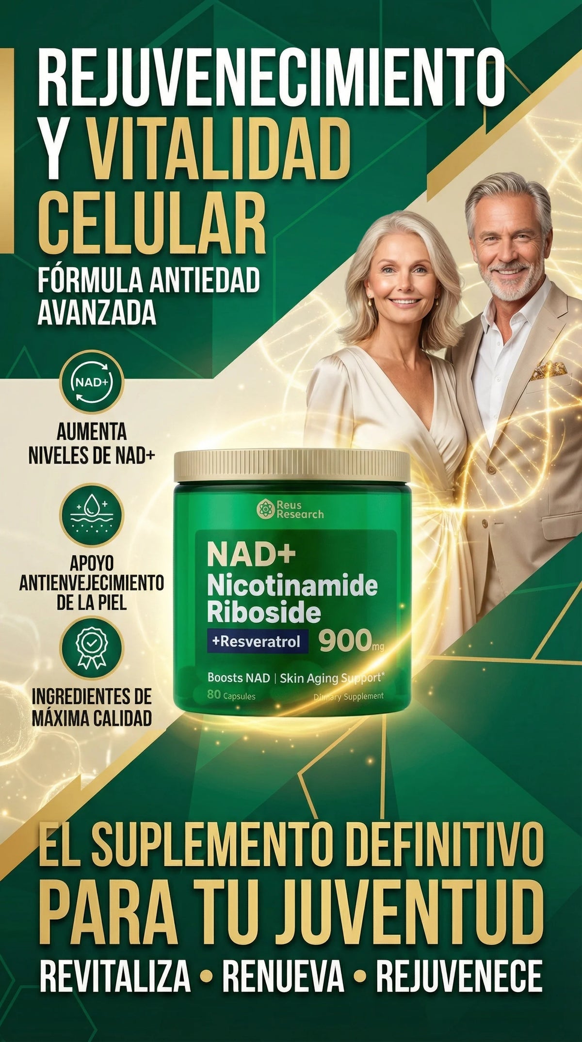 NAD+RESVERATROL LLEVALO POR SOLO $15 USD